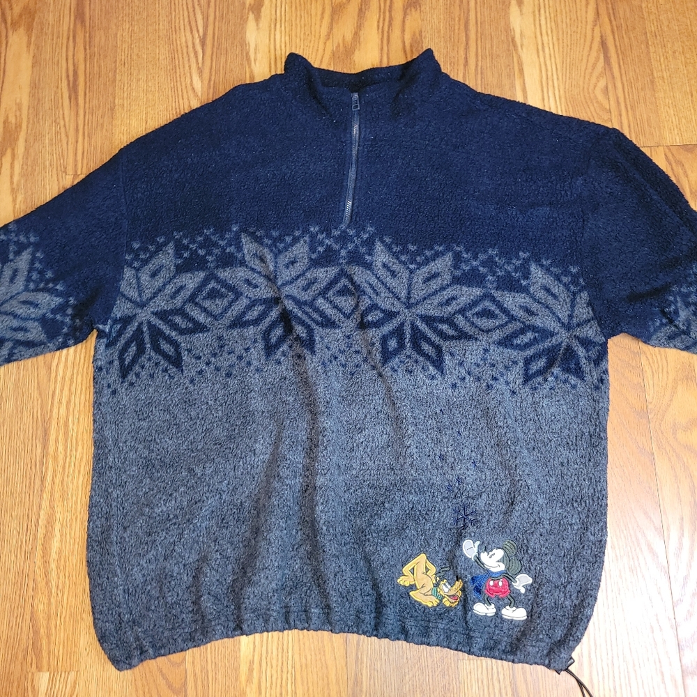 The Disney Store Adventure Ahead Best Brand Half Zip Sweater Size XL Unisex